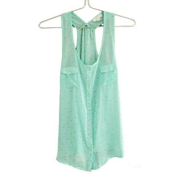 mine Tops - MINE Sheer sleeveless top S